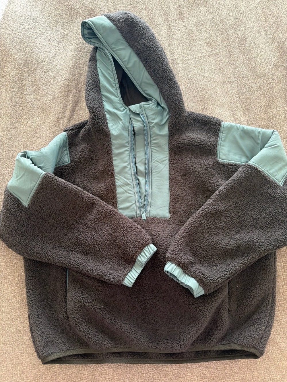Free People Movement Sherpa Fleece Hooded Pullover NWOT Sze S